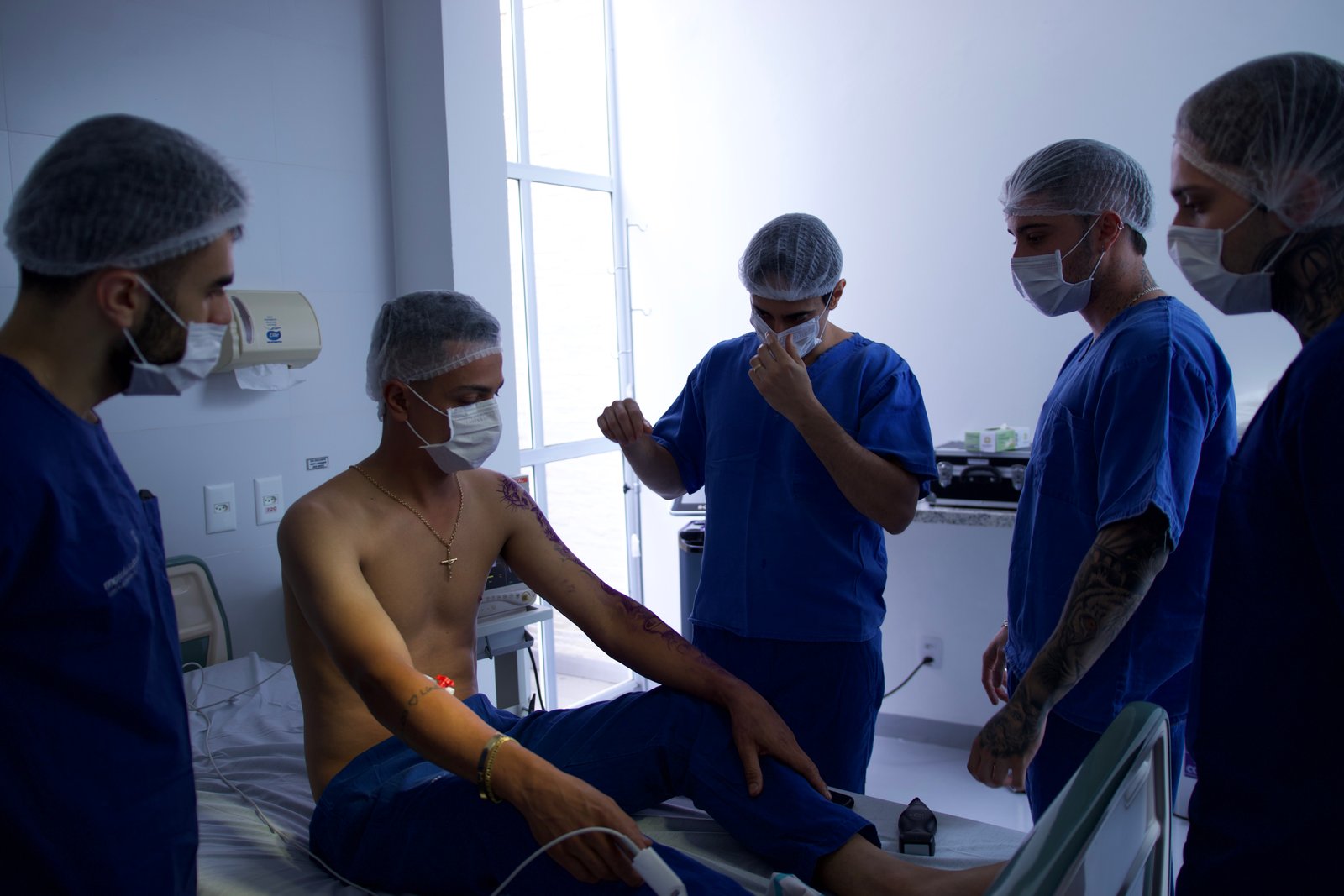 Equipe médica de anestesistas